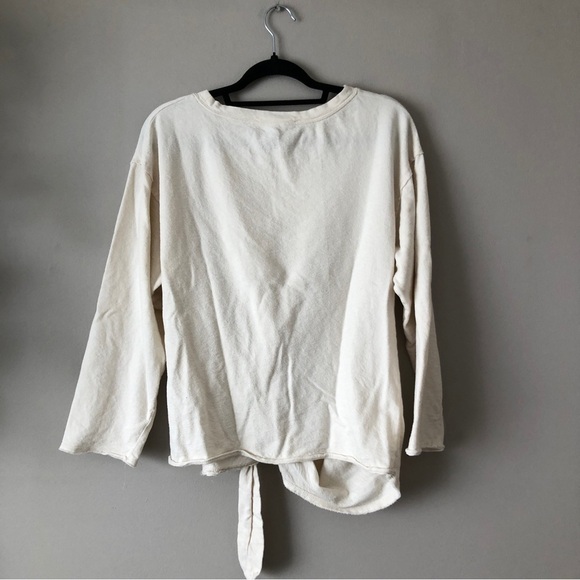 FP Free People Lax tie waist oversize sweatshirt terry - Picture 7 of 9